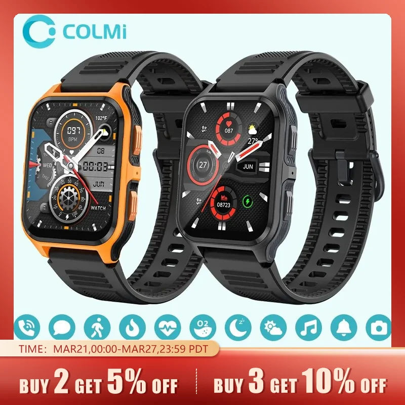 COLMI P73 Smartwatch 1.9″ Display para chamadas externas IP68 à prova d'água Smart Watch